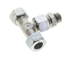 15L & M18x1.5 Zink plated Steel T-Shape Tee Cutting Fitting with Male Threads 315 bar Adjustable ISO 8434-1