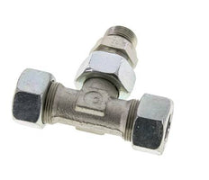 18L & M22x1.5 Zink plated Steel T-Shape Tee Cutting Fitting with Male Threads 315 bar Adjustable ISO 8434-1