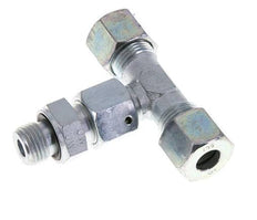 10S & M16x1.5 Zink plated Steel T-Shape Tee Cutting Fitting with Male Threads 630 bar Adjustable ISO 8434-1