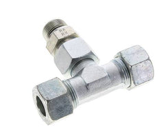 20S & M27x2 Zink plated Steel T-Shape Tee Cutting Fitting with Male Threads 400 bar Adjustable ISO 8434-1