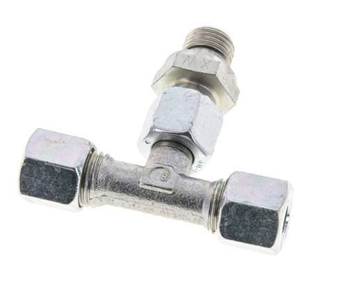 8L & G1/4'' Zink plated Steel T-Shape Tee Cutting Fitting with Male Threads 315 bar Adjustable ISO 8434-1