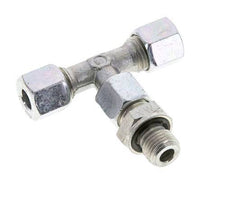 8L & G1/4'' Zink plated Steel T-Shape Tee Cutting Fitting with Male Threads 315 bar Adjustable ISO 8434-1