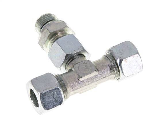 12L & G3/8'' Zink plated Steel T-Shape Tee Cutting Fitting with Male Threads 315 bar Adjustable ISO 8434-1