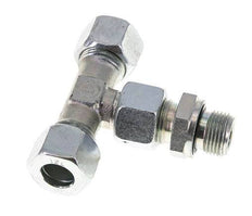 12L & G3/8'' Zink plated Steel T-Shape Tee Cutting Fitting with Male Threads 315 bar Adjustable ISO 8434-1