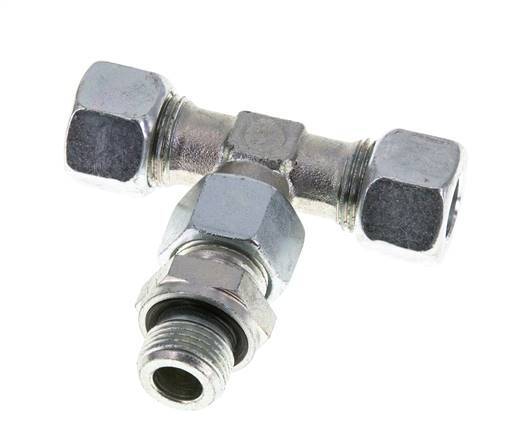 12L & G3/8'' Zink plated Steel T-Shape Tee Cutting Fitting with Male Threads 315 bar Adjustable ISO 8434-1