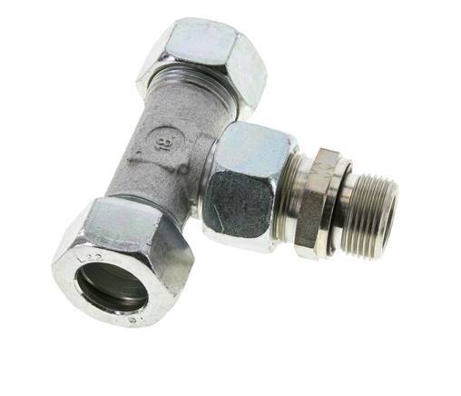 22L & G3/4'' Zink plated Steel T-Shape Tee Cutting Fitting with Male Threads 160 bar Adjustable ISO 8434-1