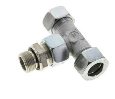 22L & G3/4'' Zink plated Steel T-Shape Tee Cutting Fitting with Male Threads 160 bar Adjustable ISO 8434-1