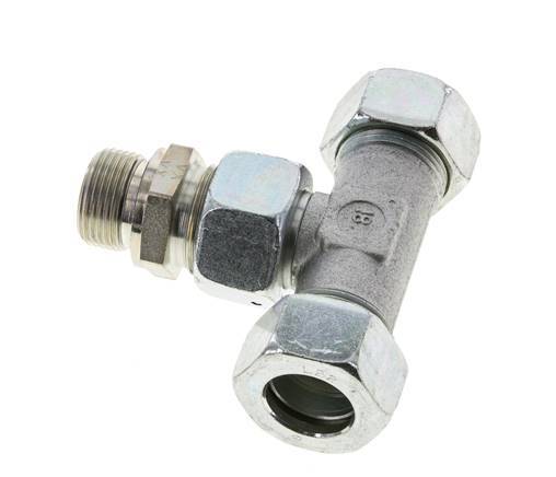 22L & G3/4'' Zink plated Steel T-Shape Tee Cutting Fitting with Male Threads 160 bar Adjustable ISO 8434-1