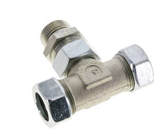 28L & G1'' Zink plated Steel T-Shape Tee Cutting Fitting with Male Threads 160 bar Adjustable ISO 8434-1