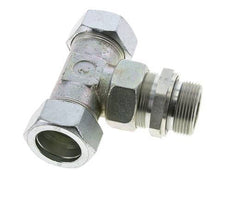 35L & G1-1/4'' Zink plated Steel T-Shape Tee Cutting Fitting with Male Threads 160 bar Adjustable ISO 8434-1