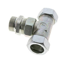 35L & G1-1/4'' Zink plated Steel T-Shape Tee Cutting Fitting with Male Threads 160 bar Adjustable ISO 8434-1