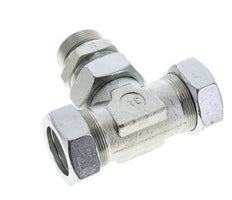 42L & G1-1/2'' Zink plated Steel T-Shape Tee Cutting Fitting with Male Threads 160 bar Adjustable ISO 8434-1