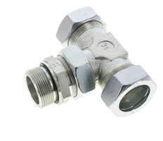 42L & G1-1/2'' Zink plated Steel T-Shape Tee Cutting Fitting with Male Threads 160 bar Adjustable ISO 8434-1