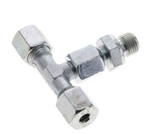 6S & G1/4'' Zink plated Steel T-Shape Tee Cutting Fitting with Male Threads 630 bar Adjustable ISO 8434-1