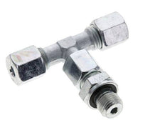 6S & G1/4'' Zink plated Steel T-Shape Tee Cutting Fitting with Male Threads 630 bar Adjustable ISO 8434-1