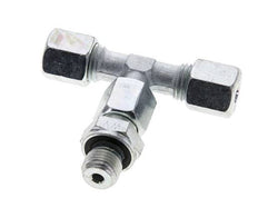 6S & G1/4'' Zink plated Steel T-Shape Tee Cutting Fitting with Male Threads 630 bar Adjustable ISO 8434-1