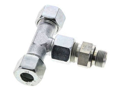 12S & G3/8'' Zink plated Steel T-Shape Tee Cutting Fitting with Male Threads 630 bar Adjustable ISO 8434-1