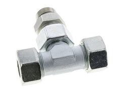 25S & G1'' Zink plated Steel T-Shape Tee Cutting Fitting with Male Threads 400 bar Adjustable ISO 8434-1