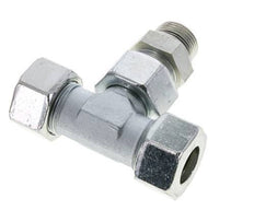 25S & G1'' Zink plated Steel T-Shape Tee Cutting Fitting with Male Threads 400 bar Adjustable ISO 8434-1