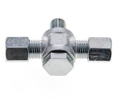 6S & M12x1.5 Zink plated Steel Tee Swivel Joint Cutting Fitting with Male Threads 400 bar ISO 8434-1