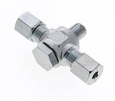 6S & M12x1.5 Zink plated Steel Tee Swivel Joint Cutting Fitting with Male Threads 400 bar ISO 8434-1