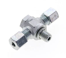 6S & M12x1.5 Zink plated Steel Tee Swivel Joint Cutting Fitting with Male Threads 400 bar ISO 8434-1