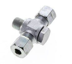 8S & M14x1.5 Zink plated Steel Tee Swivel Joint Cutting Fitting with Male Threads 400 bar ISO 8434-1