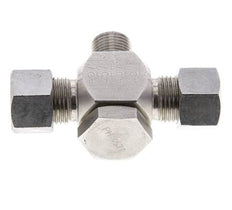 12L & M16x1.5 Stainless Steel Tee Swivel Joint Cutting Fitting with Male Threads 315 bar ISO 8434-1