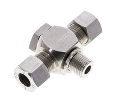 12L & M16x1.5 Stainless Steel Tee Swivel Joint Cutting Fitting with Male Threads 315 bar ISO 8434-1