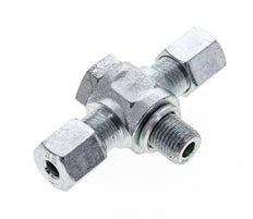 6S & G1/4'' Zink plated Steel Tee Swivel Joint Cutting Fitting with Male Threads 400 bar ISO 8434-1