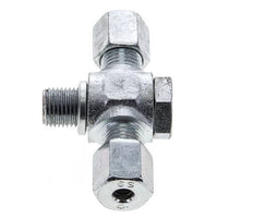6S & G1/4'' Zink plated Steel Tee Swivel Joint Cutting Fitting with Male Threads 400 bar ISO 8434-1