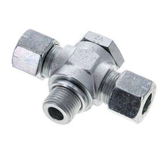 14S & G1/2'' Zink plated Steel Tee Swivel Joint Cutting Fitting with Male Threads 400 bar ISO 8434-1