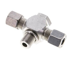 8L & G1/4'' Stainless Steel Tee Swivel Joint Cutting Fitting with Male Threads 315 bar ISO 8434-1