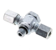 6L & M10x1 Zink plated Steel Tee Swivel Joint Cutting Fitting with Male Threads 315 bar NBR ISO 8434-1