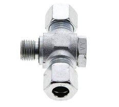 10L & M14x1.5 Zink plated Steel Tee Swivel Joint Cutting Fitting with Male Threads 315 bar NBR ISO 8434-1