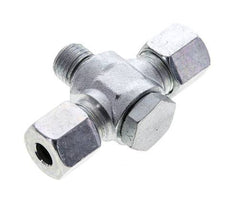 8S & M14x1.5 Zink plated Steel Tee Swivel Joint Cutting Fitting with Male Threads 400 bar NBR ISO 8434-1