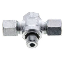 8S & M14x1.5 Zink plated Steel Tee Swivel Joint Cutting Fitting with Male Threads 400 bar NBR ISO 8434-1