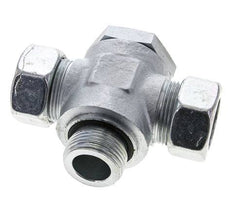 28L & G1'' Zink plated Steel Tee Swivel Joint Cutting Fitting with Male Threads 160 bar NBR ISO 8434-1