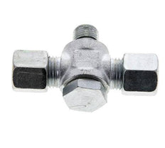 8S & G1/4'' Zink plated Steel Tee Swivel Joint Cutting Fitting with Male Threads 400 bar NBR ISO 8434-1