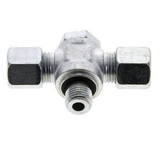 8S & G1/4'' Zink plated Steel Tee Swivel Joint Cutting Fitting with Male Threads 400 bar NBR ISO 8434-1