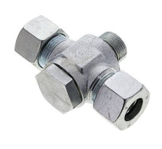 20S & G3/4'' Zink plated Steel Tee Swivel Joint Cutting Fitting with Male Threads 400 bar NBR ISO 8434-1