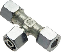 20S Zink plated Steel T-Shape Tee Cutting Fitting with Swivel 400 bar Adjustable ISO 8434-1