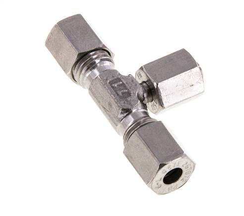 6L Stainless Steel T-Shape Tee Cutting Fitting with Swivel 315 bar Adjustable ISO 8434-1
