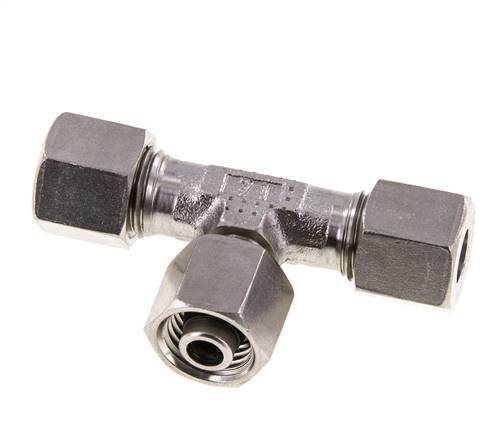 8L Stainless Steel T-Shape Tee Cutting Fitting with Swivel 315 bar Adjustable ISO 8434-1