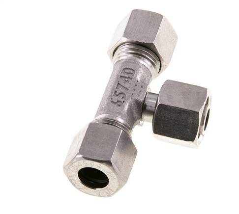 10L Stainless Steel T-Shape Tee Cutting Fitting with Swivel 315 bar Adjustable ISO 8434-1