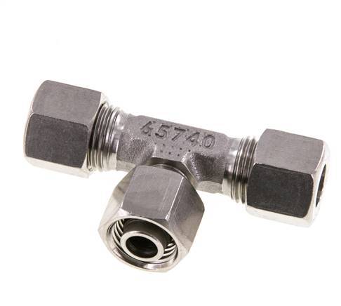 10L Stainless Steel T-Shape Tee Cutting Fitting with Swivel 315 bar Adjustable ISO 8434-1
