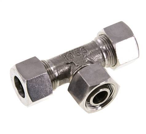 15L Stainless Steel T-Shape Tee Cutting Fitting with Swivel 315 bar Adjustable ISO 8434-1