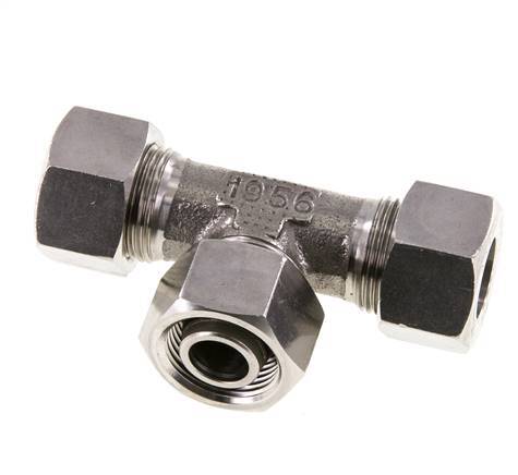 15L Stainless Steel T-Shape Tee Cutting Fitting with Swivel 315 bar Adjustable ISO 8434-1
