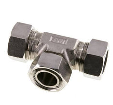 28L Stainless Steel T-Shape Tee Cutting Fitting with Swivel 160 bar Adjustable ISO 8434-1