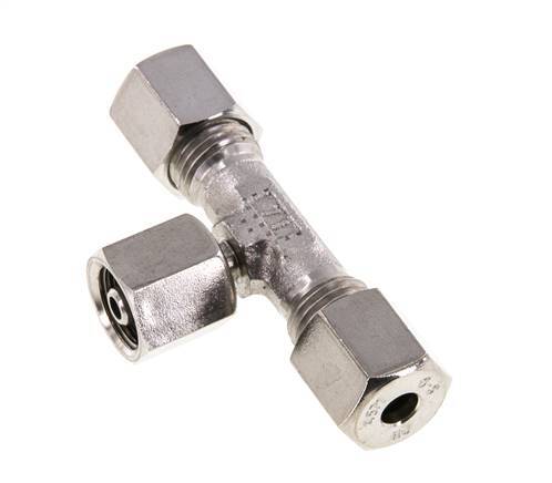 6S Stainless Steel T-Shape Tee Cutting Fitting with Swivel 630 bar Adjustable ISO 8434-1